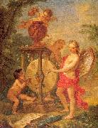 Natoire, Charles Joseph Cupid Sharpening his Arrow oil painting